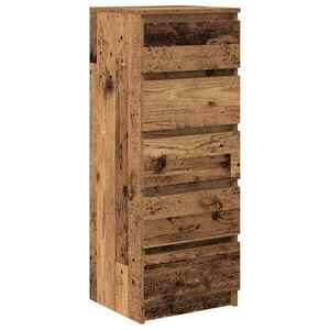 vidaXL antik fa szerelt fa tálalószekrény fiókos 37, 5x35x99 cm kép