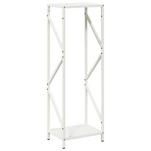 vidaXL fehér hidegen hengerelt acél tűzifatároló 34x25x100 cm kép