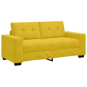 vidaXL sárga bársony loveseat kanapé 180x77x82 cm kép