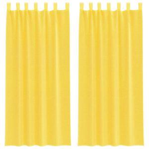 vidaXL 2 db sárga fátyolfüggönyök hurokkal 140x225 cm kép
