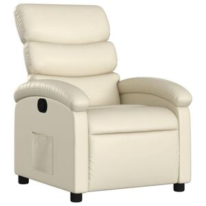 vidaXL krémszínű műbőr relaxfotel kép