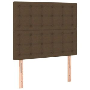 vidaXL sötétbarna szövet fejtámla 80x5x118/128 cm kép