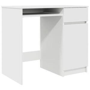 vidaXL fehér forgácslap íróasztal 86x49x76 cm kép