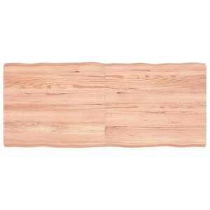 vidaXL világosbarna kezelt tömör asztallap 140x60x(2-6) cm kép