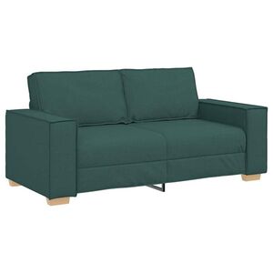 vidaXL kétszemélyes sötétzöld szövetkanapé 180x78x84 cm kép
