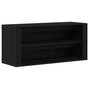vidaXL fekete tölgyfa cipőpad 100 x 35 x 45 cm rétegelt fából kép