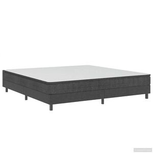 vidaXL szürke szövetkárpitozású rugós ágykeret 200 x 200 cm kép