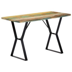 vidaXL tömör újrahasznosított fa étkezőasztal 120 x 60 x 76 cm kép
