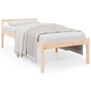 vidaXL Small Single tömör fenyőfa ágy időseknek 75 x 190 cm kép