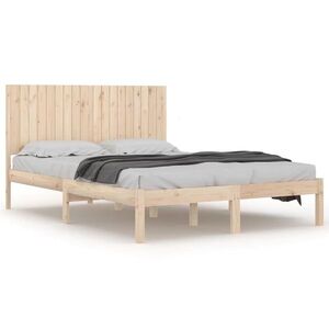 vidaXL Super King tömör fa ágykeret 180 x 200 cm kép