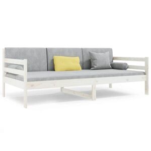 vidaXL fehér tömör fenyőfa kanapéágy matrac nélkül 90 x 190 cm kép