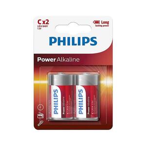 Philips LR14P2B/10 - 2 db alkáli elem C POWER ALKALINE 1, 5V 7200mAh Phil-LR14P2B/10 kép