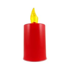 LED Gyertya LED/2xAA meleg fehér 10, 8 cm piros 028 0000243 kép