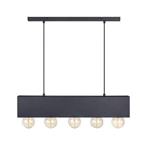 Markslöjd 107037 - Csillár zsinóron COUTURE 5xE27/40W/230V fekete 107037 kép