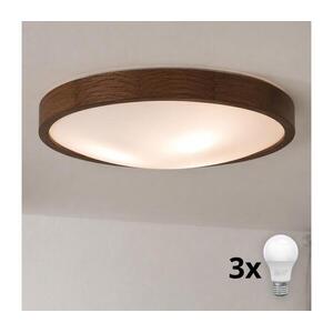 Brilagi - LED mennyezeti lámpatest CARVALHO SLIM 3xE27/15W/230V tölgy/dió Ø 47 cm 8590828607212 kép