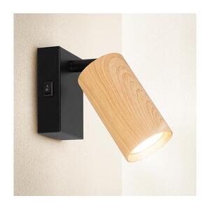 Brilagi - SELE fali spotlámpa 1xGU10/30W/230V fekete/tölgy dekor WO-Z0-A-OEM kép