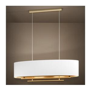 Eglo 390182 - Csillár zsinóron PINETARA 4xE27/40W/230V fehér/arany 390182 kép
