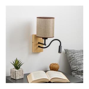 Brilagi - LED Fali lámpa NUBILA WOOD 1xE27/25W/230V + LED/3W tölgy/barna BG1564+BG1583 kép