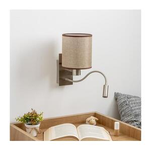 Brilagi - LED Fali lámpa NUBILA 1xE27/25W/230V + LED/3W króm/barna BG1556+BG1583 kép
