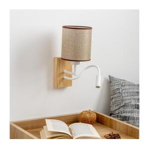 Brilagi - LED Fali lámpa NUBILA WOOD 1xE27/25W/230V + LED/3W tölgy/barna BG1565+BG1583 kép