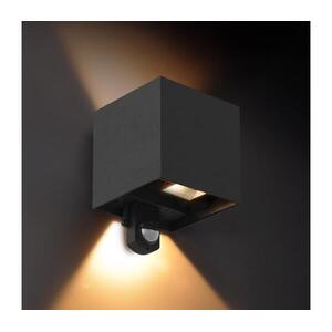 Brilagi - CUBE LED kültéri fali lámpatest érzékelővel LED/6W/230V fekete IP65 WO-HR60432S-LED-OEM kép