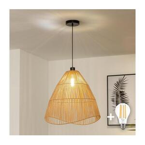 Brilagi - CERIA BOHO LED csillár kábelen 1xE27/40W/230V Ø 50 cm barna BG3987+EG781102 kép
