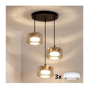 Brilagi - AURA LUX kábelfüggesztésű LED csillár 3xGX53/13W/230V fekete/arany WO-OEM-CF-17-GLD kép