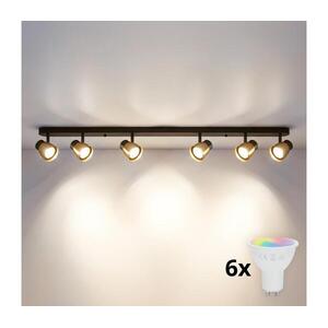 Brilagi - LED RGBW dimmelhető NUGGET spotlámpa 6xGU10/6W/230V fekete/arany BG3443+AI2323 kép