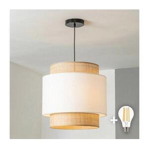 Brilagi - CERIA LED kábeles függeszték 1xE27/40W/230V Ø 40 cm fekete/bézs/fehér BG3987+EG781086 kép