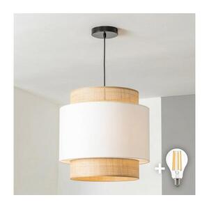 Brilagi - CERIA LED függeszték kábellel 1xE27/40W/230V Ø 30 cm fekete/bézs/fehér BG3987+EG781085 kép
