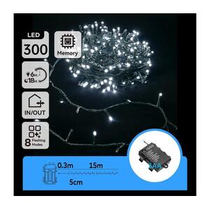 B.V. kültéri LED karácsonyi fényfüzér 300 LED, 8 funkció, 15, 3 m, IP44, hide B10303K2O kép