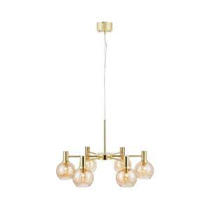 Markslöjd 109153 - AMBRA kábeles csillár 6xE14/40W/230V arany/füstös bézs 109153 kép