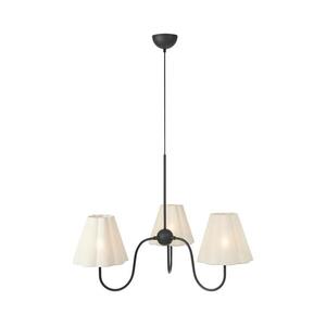 Markslöjd 109172 - Kábeles függőlámpa VEYA 3xE14/40W/230V átm. 90 cm lenvászon/fekete 109172 kép