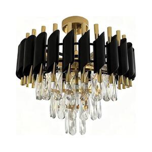 Felületre szerelhető CRISTAL 5xE14/10W/230V Ø 38 cm fekete/arany ML2562 kép