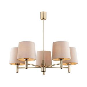 Brilagi - Rúddal szerelt MONTE csillár 5xE27/60W/230V bézs/arany 8590828053330 kép
