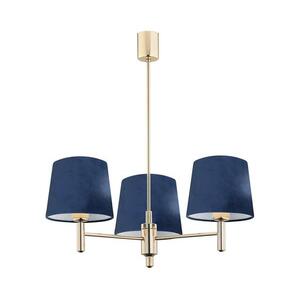 Brilagi - Rúdra szerelt csillár MONTE 3xE27/60W/230V kék/arany 8590828053415 kép