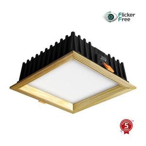 APLED-LED Lámpa SQUARE WOODLINE LED/12W/230V 3000K 17x17 cm fenyő tömör fa 21294 kép