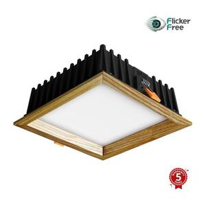 APLED - LED süllyesztett SQUARE WOODLINE LED/12W/230V 3000K 17x17 cm tömör jasan 21300 kép