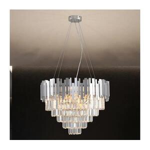 PLAZA kábeles kristálycsillár 9×E14/40W/230V Ø 60 cm ezüstszínű N2212 kép