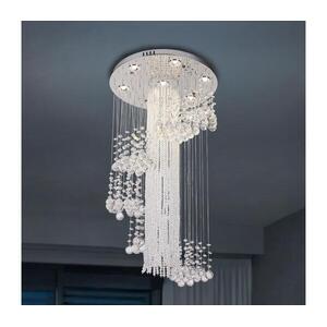 LED kristály mennyezeti lámpa NAURU LED/24W/230V Ø 45 cm fényes króm + távirányító N3011 kép