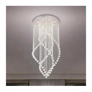 LED kristály mennyezeti lámpa NAURU LED/30W/230V Ø 60 cm fényes króm + távirányító N3014 kép