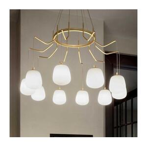 Ideal Lux - LED Csillár zsinóron KAROUSEL 10xG9/3W/230V átm. 82, 5 cm réz 206394 kép