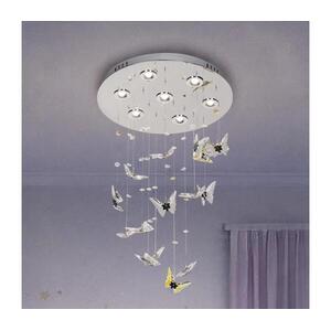 LED kristály mennyezeti lámpa MURU LED/24W/230V, átm. 40 cm, fényes króm + távirányító N3031 kép
