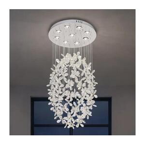 LED kristály mennyezeti lámpa SAMOA LED/30W/230V átm. 40 cm fényes króm + távirányító N3020 kép