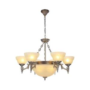 Brilagi - DAHLIA láncos csillár 9xE27/40W/230V, átmérő 74 cm, sárgaréz BRSD85858-6+3P/AB kép