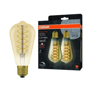 2 darabos dimmelhető LED izzó VINTAGE FILAMENT E27/4, 8W/230V 2200K - Osram 4099854147838 kép