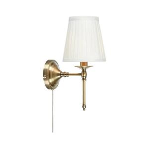 Markslöjd 108968 - Fali lámpa MANOR 1xE14/40W/230V fehér/sárgaréz 108968 kép