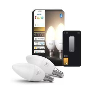 SZETT 2x LED dimmelhető izzó Philips Hue WHITE B39 E14/3, 9W/230V 2700K 8721103099662 kép