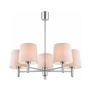 Brilagi - rúdra szerelt csillár MONTE 5xE27/60W/230V bézs/fényes króm 8590828053514 kép