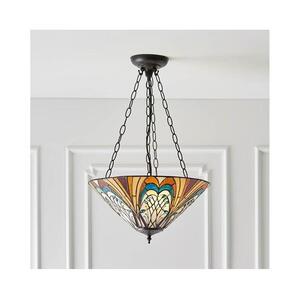 Endon 70750 - Láncos Tiffany HECTOR csillár 3xE27/60W/230V, átm. 40 cm 70750 kép